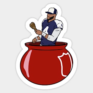 Dak Prescott Turkey Leg Celebration Sticker